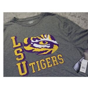 LSU Tigers Gray Performance T Shirt Men's Size XL NWT New